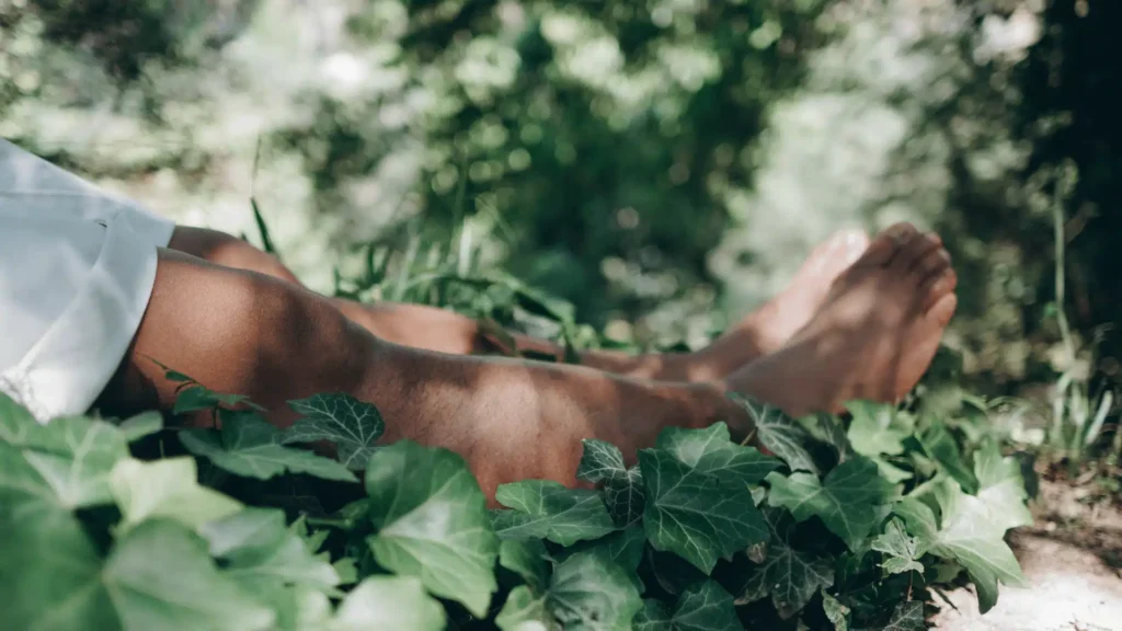 relax outside with cannabis