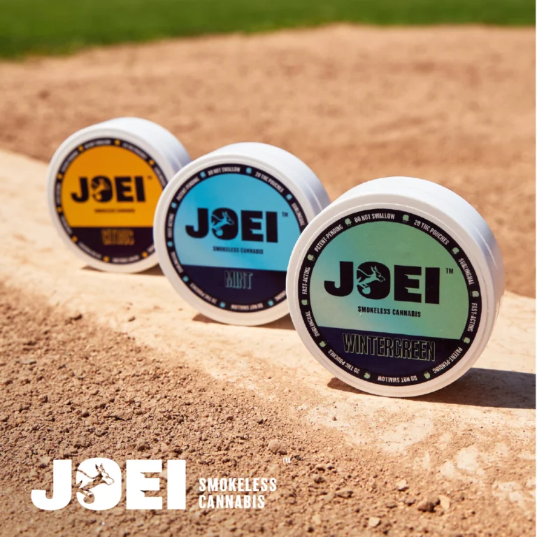 JOEI pucks on a baseball field
