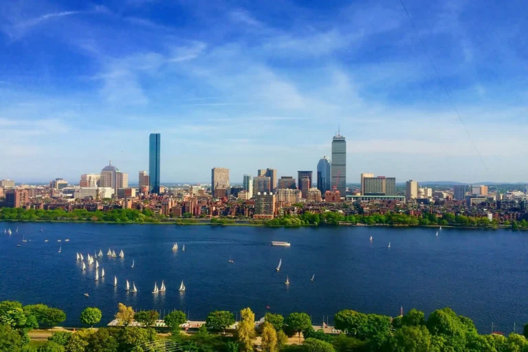 View of the Boston Skyline across the river