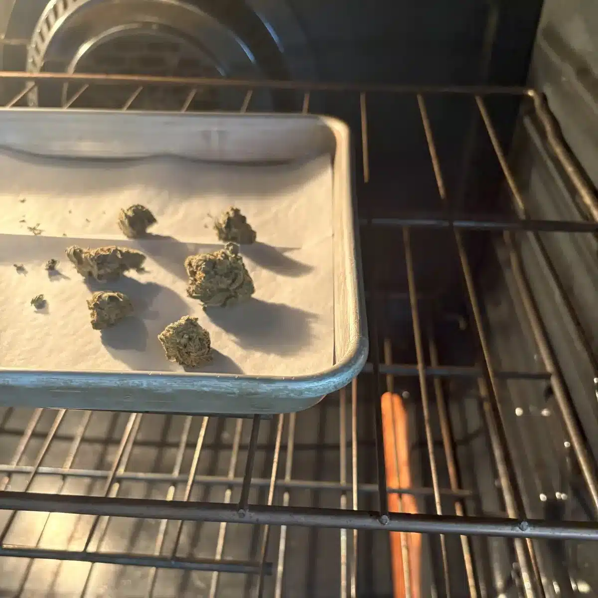 Nugs on baking sheet in oven