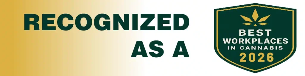 Garden Remedies recognized as a Best Workplaces in Cannabis 2026 award banner