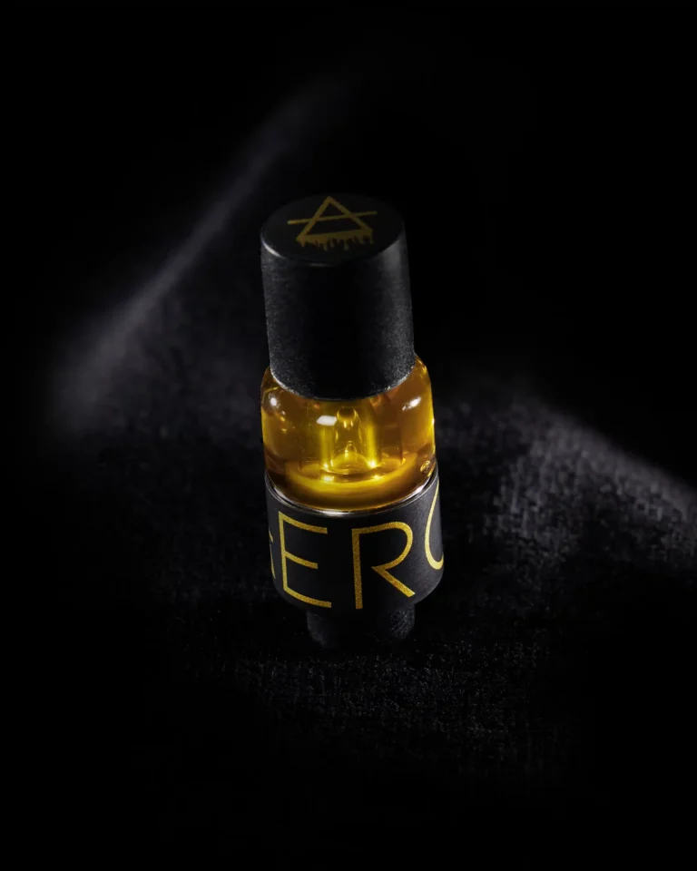Closeup of new Aero .5g live rosin vape cart