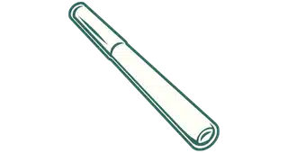 green line illustration of cannabis pre-roll representing pre-roll category