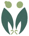 Green icon depicting two senior figures standing together for Garden Remedies senior discount